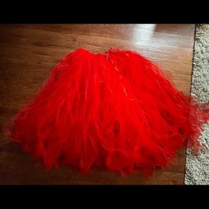 Red Tulle Skirt